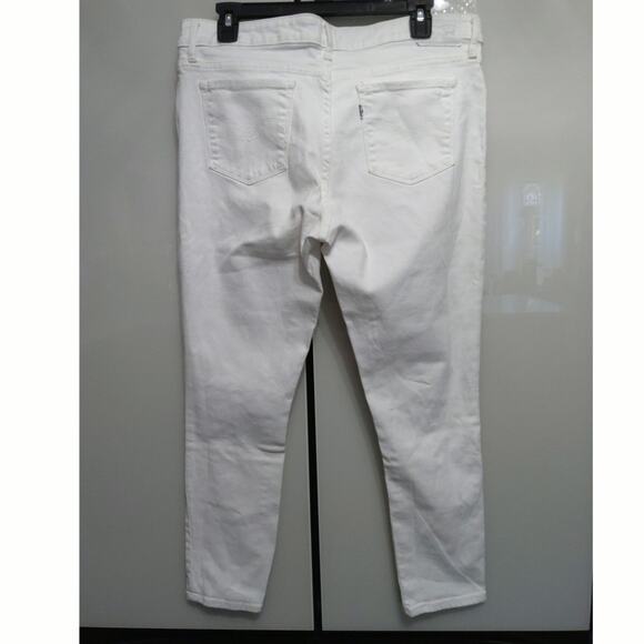 Levi's 711  distressed White jeans women's size 31 paper plate distressed ripped - Picture 2 of 8